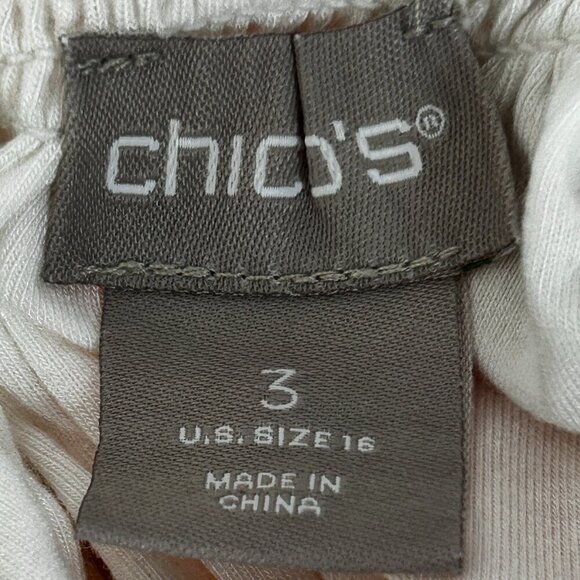 Chico’s Watercolor Coral Striped Flowy Maxi Dress Sz3=16 Beach Vacation Romantic - Picture 6 of 11